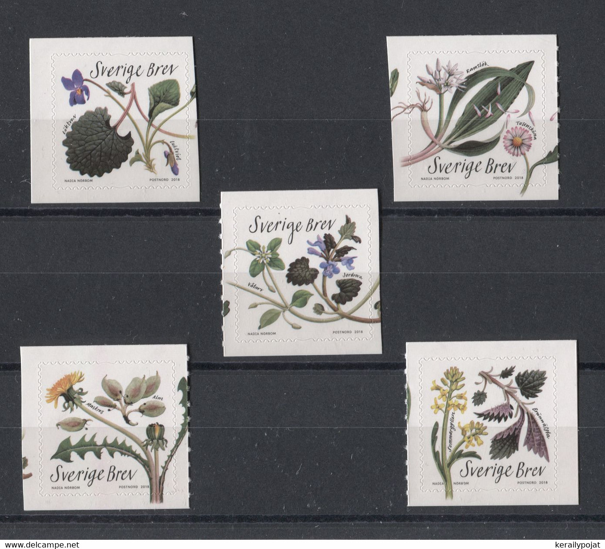 Sweden - 2018 Edible Plants Self-adhesive MNH__(TH-14242) - Ungebraucht