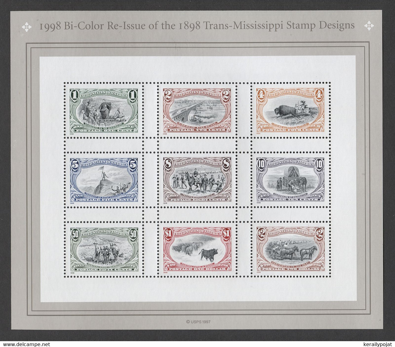 USA - 1998 Trans Mississippi Exhibition Block (1) MNH__(THB-4557) - Hojas Bloque