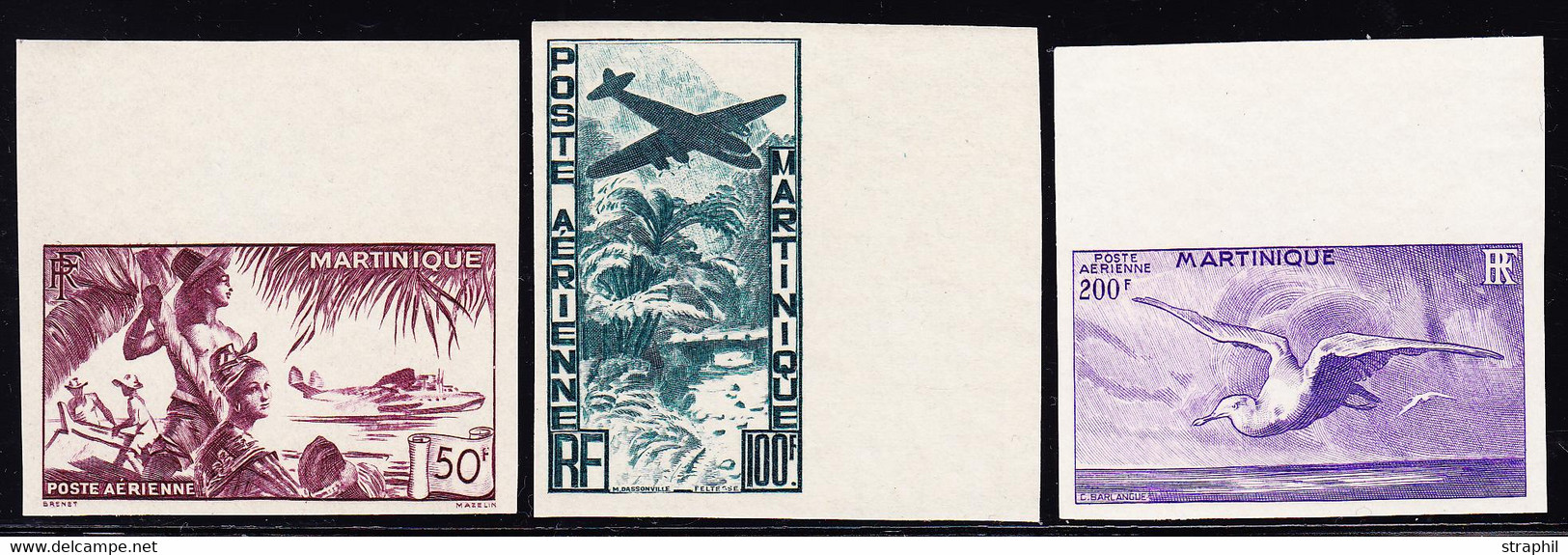 ** MARTINIQUE - POSTE/AERIENNE - ** - N°13/15 - Ts Bdf - TB - Other & Unclassified