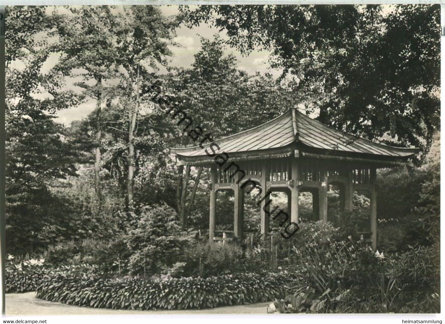 Botanischer Garten Berlin - Japanische Gartenlaube - Verlag W. Domke Berlin - Dahlem