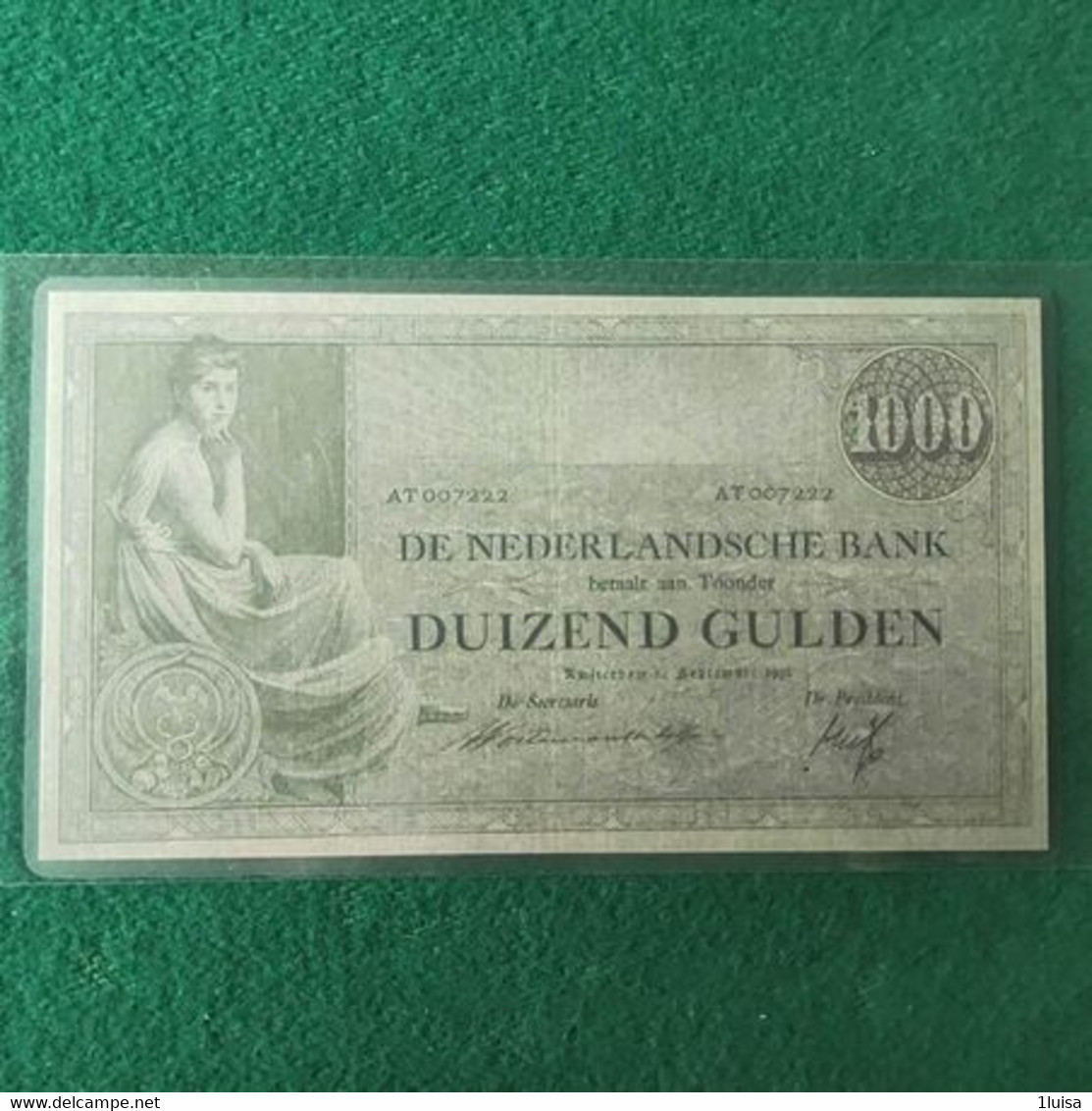 PAESI BASSI 1000 GULDEN 1938 - 10 Florín Holandés (gulden)