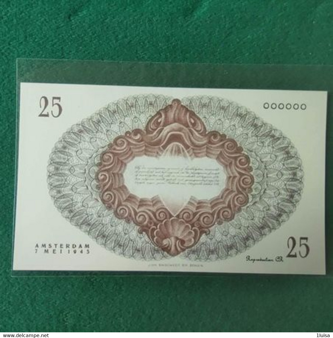 PAESI BASSI 25 GULDEN COPY - 10 Florín Holandés (gulden)