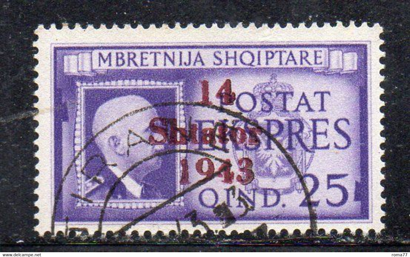 ES58b - ALBANIA 1943 , Occupazione Tedesca : Espresso N. 1 Usato - German Occ.: Albania