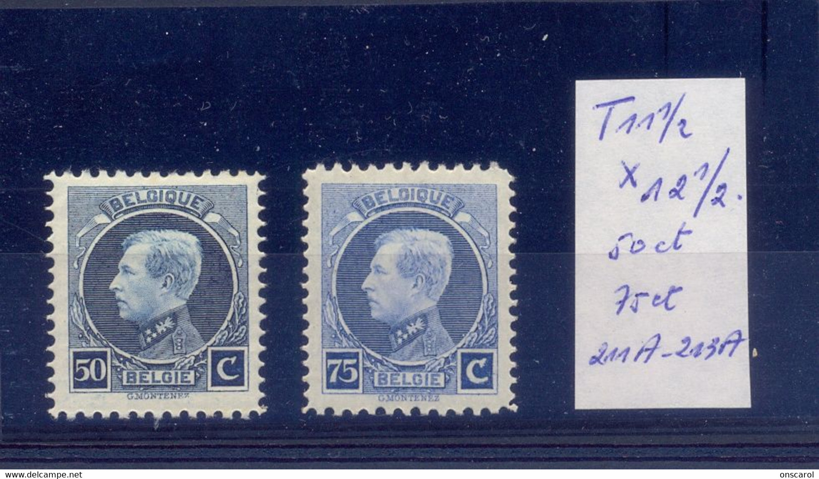 211A + 213A Postgaaf ** MNH  PRACHTIG Tanding 11 1/2 X 12 1/2  Côte - 1921-1925 Petit Montenez