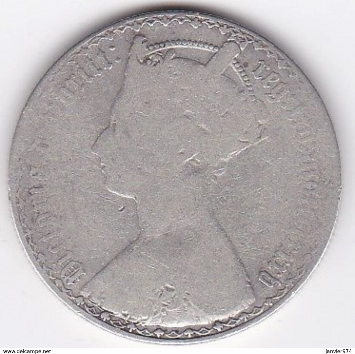 Grande Bretagne. 1 Florin 1853 Date Gothic. Victoria, Fauté , Error,  Au Niveau De La Date. - J. 1 Florin / 2 Schilling