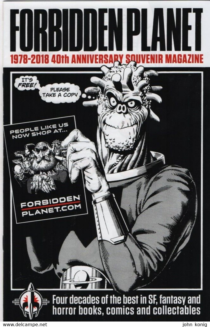 Forbidden Planet (U.K.) - Souvenir Magazine (comic) 40TH ANNIVERSARY (1978-2018) - BD Britanniques