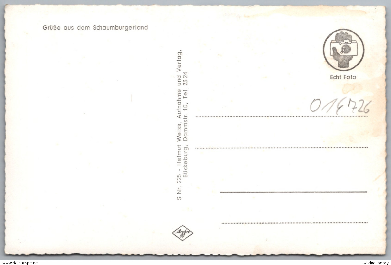 Schaumburger Land - S/w Mehrbildkarte 1   Verlag Helmut Weiss Bückeburg - Schaumburg