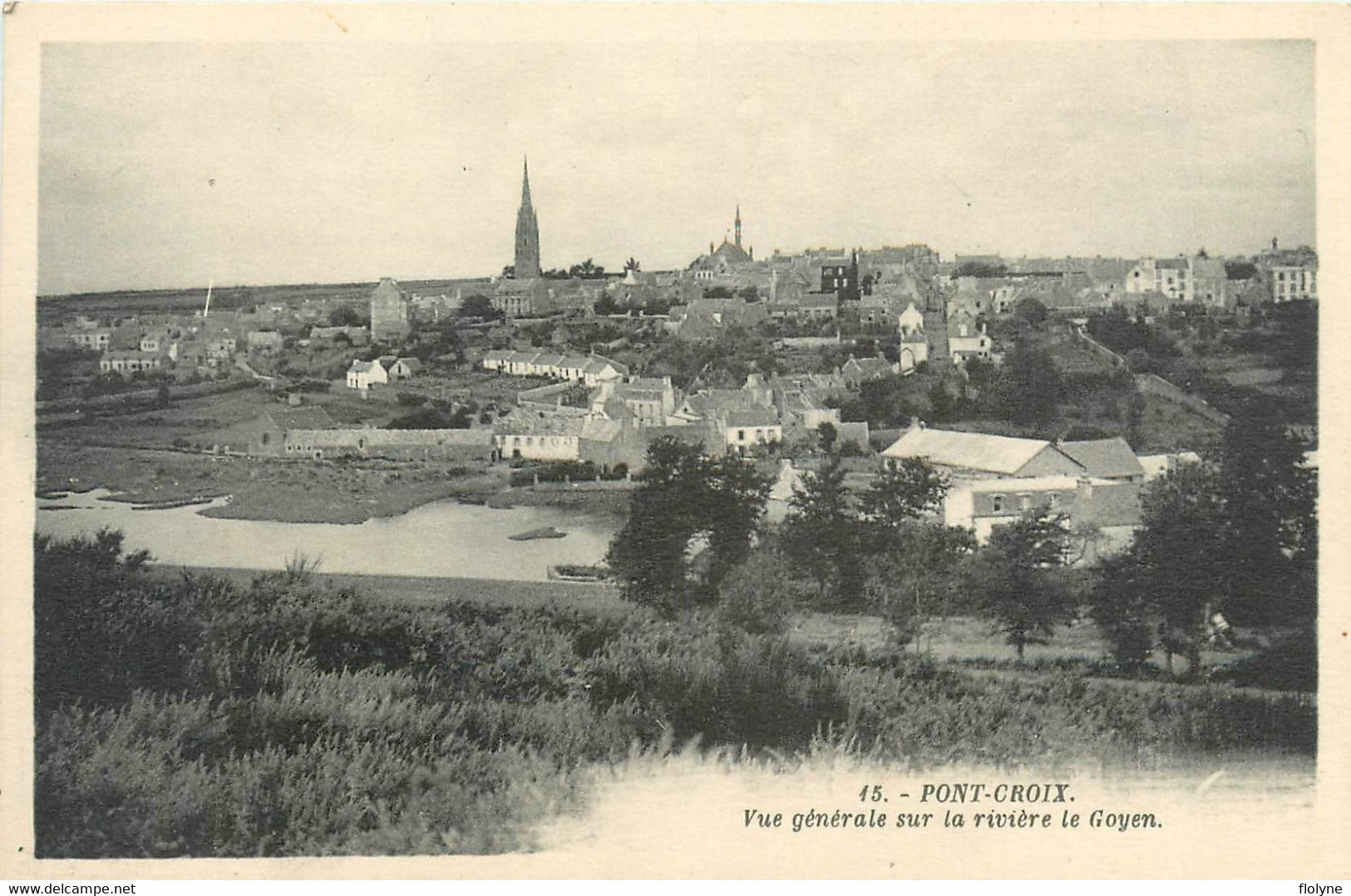 Pont Croix - Vue Générale Sur Le Village Et La Rivière Le Goyen - Pont-Croix