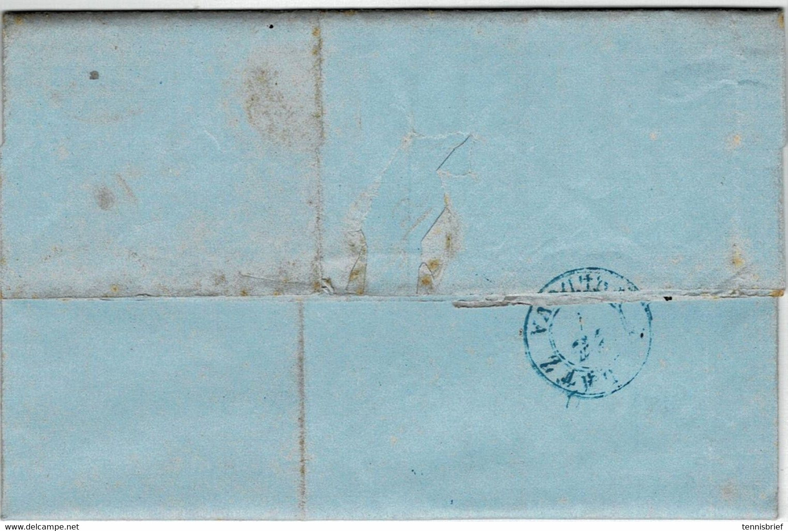 1859, Blue " BERLAD - MOLDOVA " Clear, Complete Cover, A6105 - ...-1858 Prefilatelia