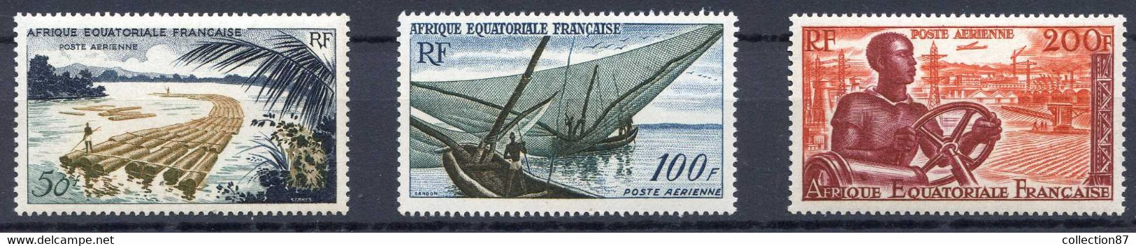 A.E.F. -- PA N° 58 à 60 ** NEUF LUXE COTE 31 € < AFRIQUE EQUATORIALE -- AEF - Ungebraucht