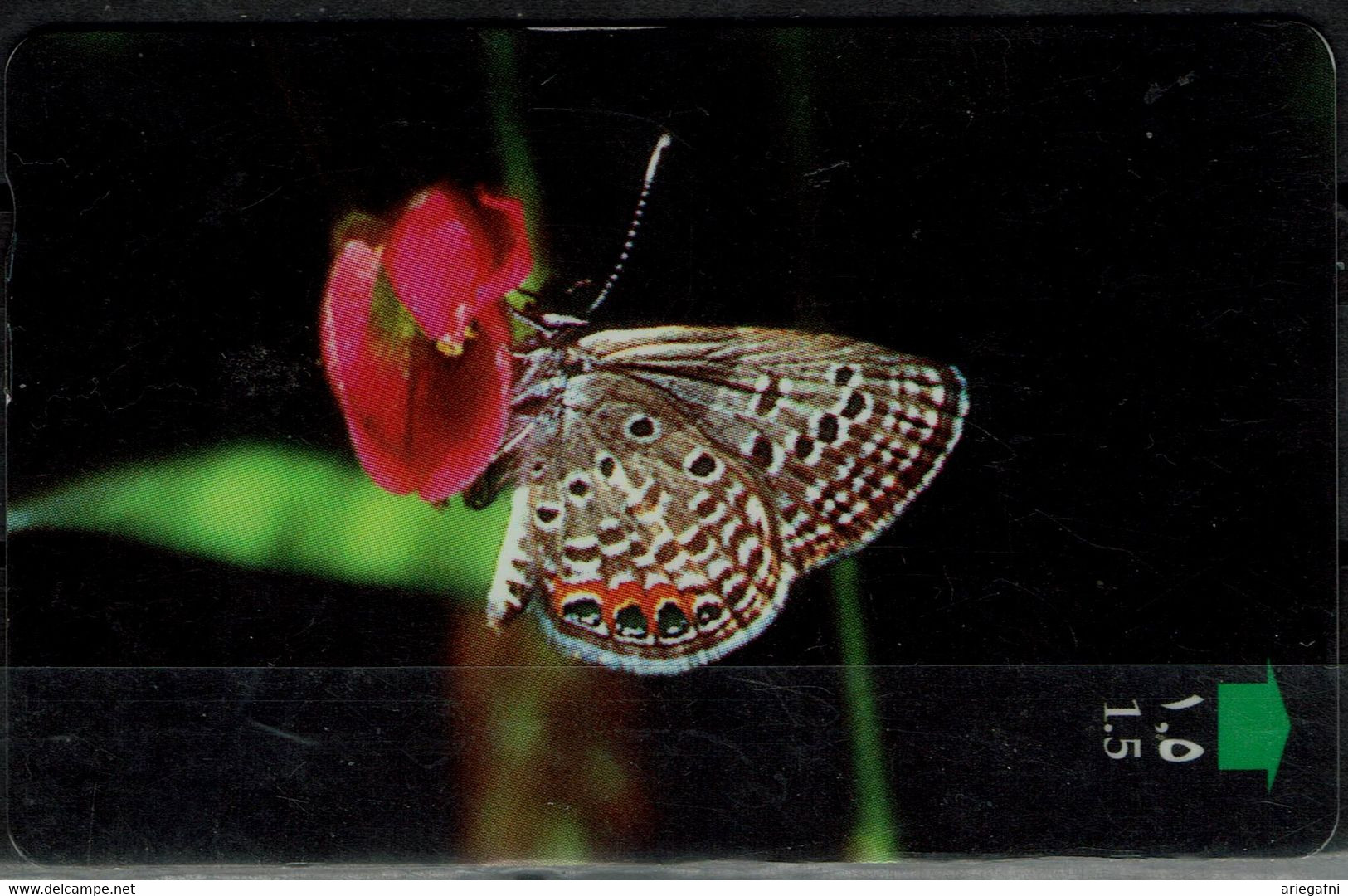 OMAN 1998 PHONECARD BUTTERFLIES USED VF!! - Butterflies