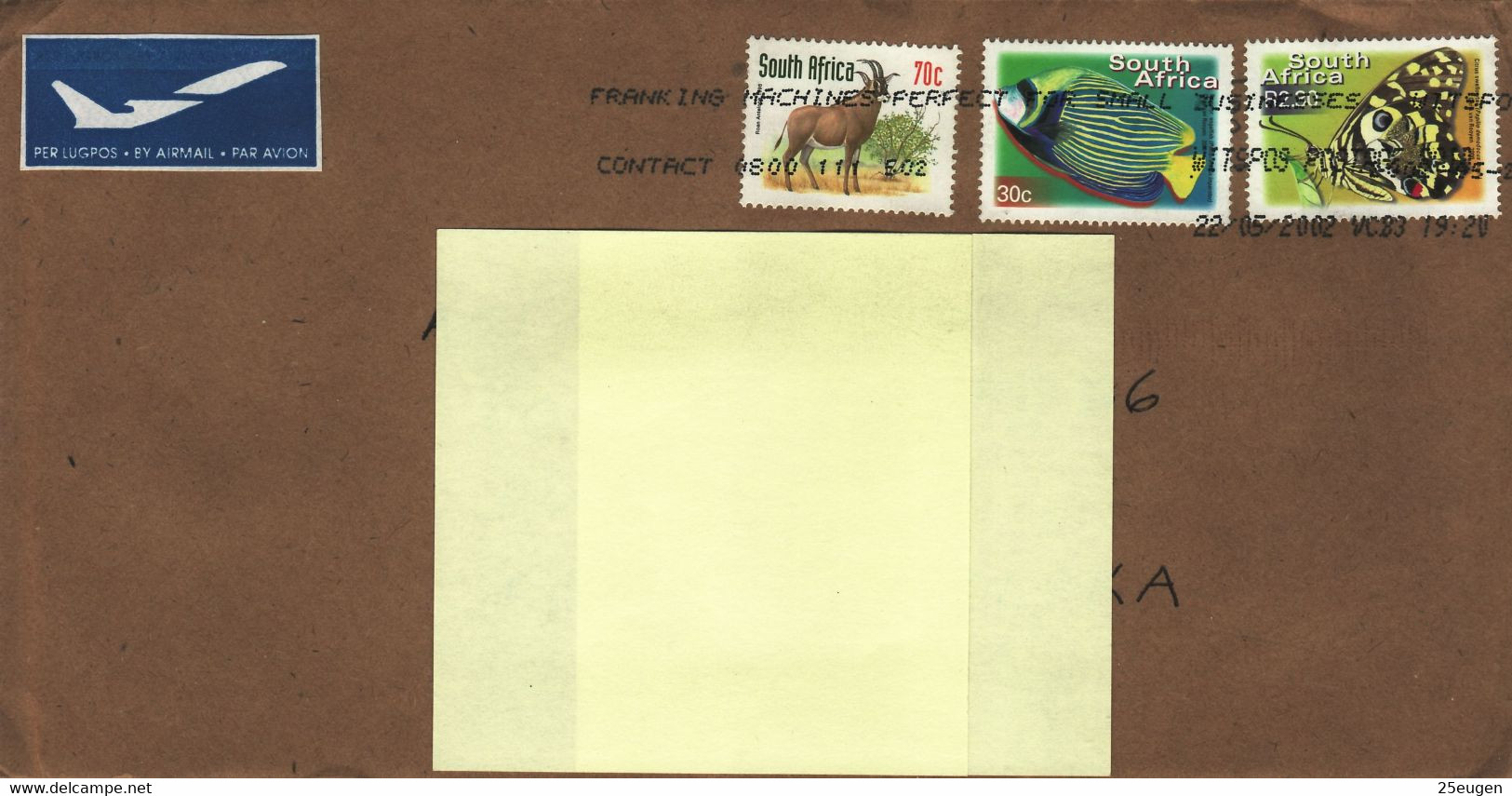 SOUTH AFRICA COVER SENT TO POLAND 2002 - Briefe U. Dokumente