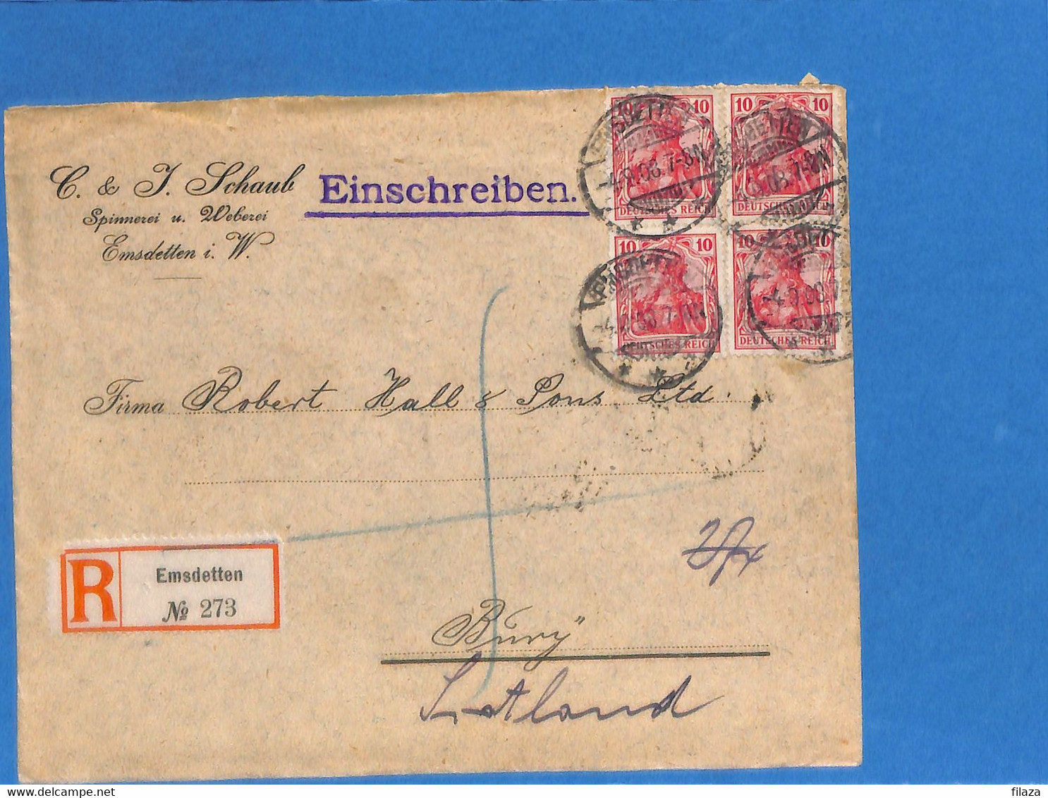 Allemagne Reich 1908 Lettre De Emsdetten (G4125) - Cartas & Documentos