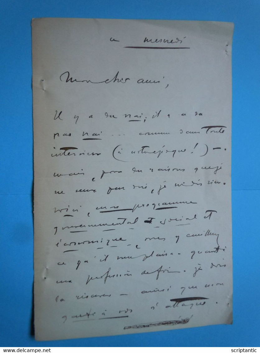 Autographe Comte Jean De PONTEVES De SABRAN (1851-1912)  Royaliste - Officier Inculpé Haute Cour 1899 - Andere & Zonder Classificatie
