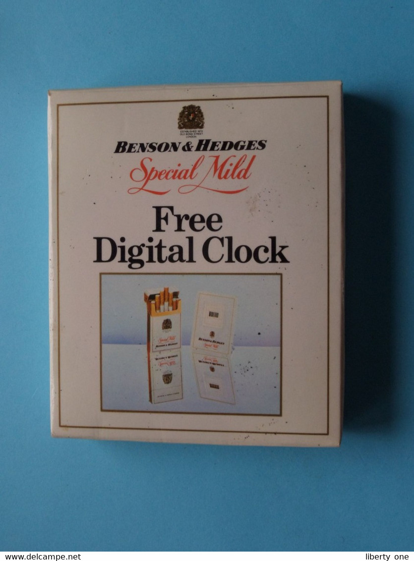 BENSON & HEDGES Special Mild Free Digital Clock ( See Scans ) NO Working Condition ( Battery ? )! - Articoli Pubblicitari