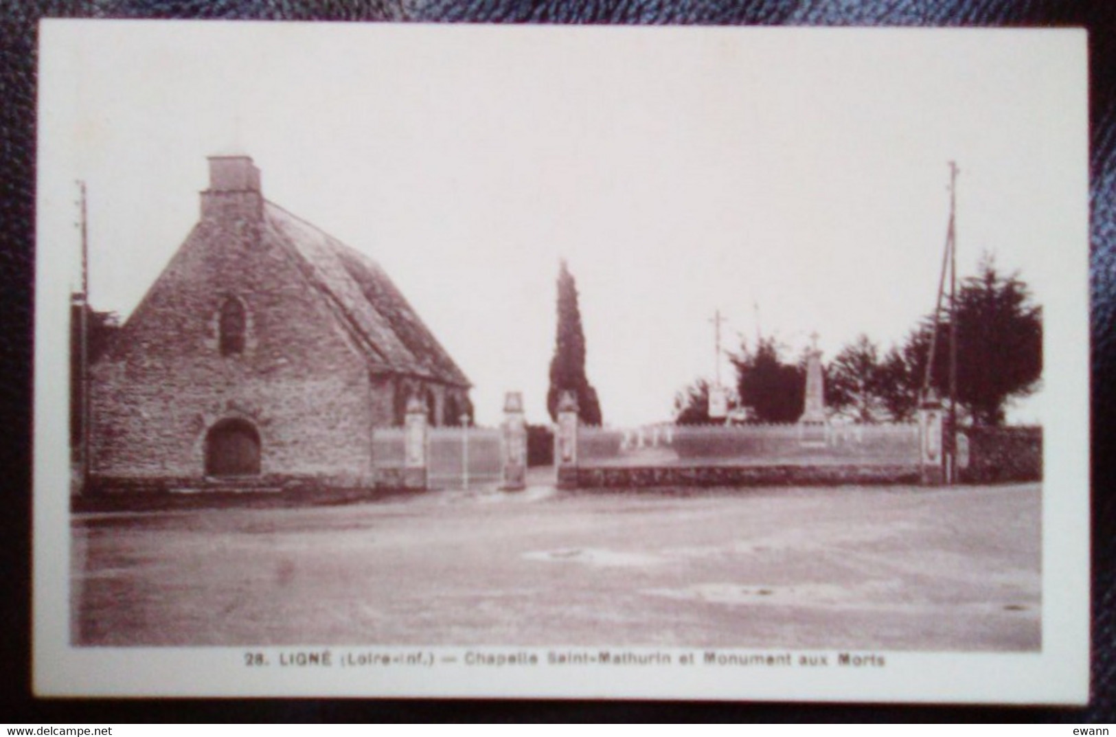 CPA - Ligné - Chapelle Saint-Mathurin Et Monument Aux Morts - Ligné