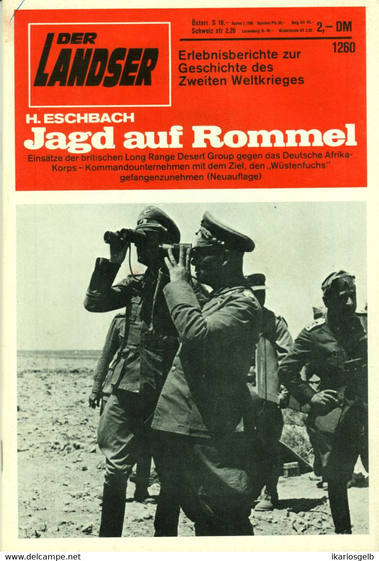 LANDSER Zeitschrift " Der Landser " # 1260 Von 1982 Inhalte: Ritterkreuzträger Jagd Auf Rommel Wüstenfuchs - 5. Guerres Mondiales
