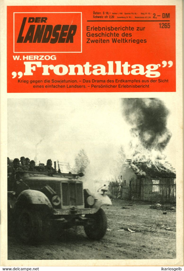 LANDSER Zeitschrift " Der Landser " # 1265 Von 1982 Inhalte: Ritterkreuzträger Sowjetunion Erdkampf - 5. Zeit Der Weltkriege