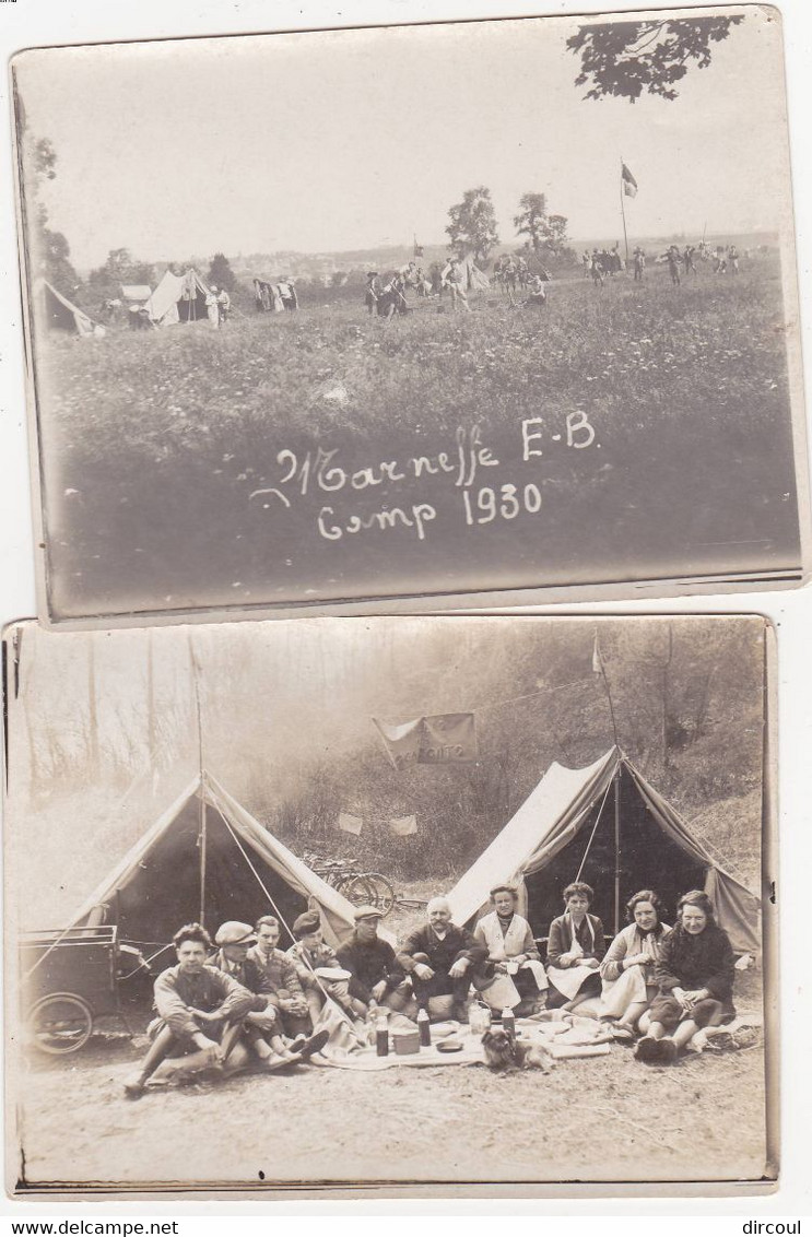 49168  Marneffe  Camp  1930    2  Photos  12  X  9 - Burdinne