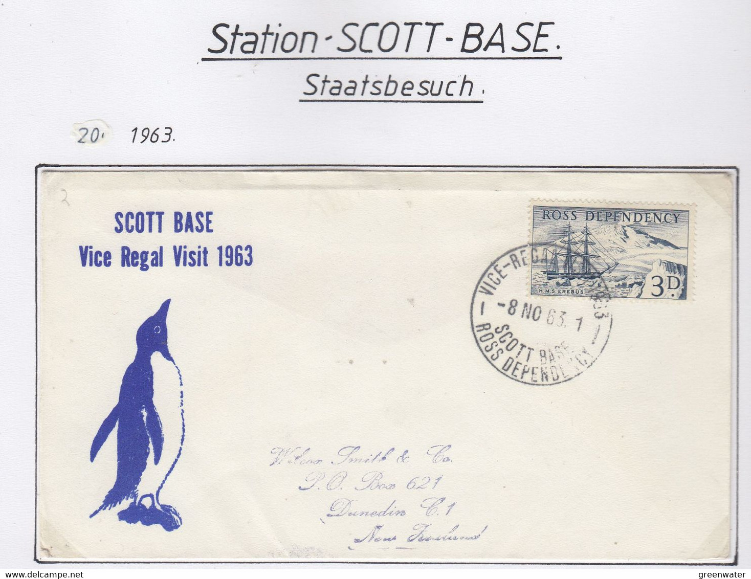 Ross Dependency 1983 Scott Base Vice Regal Visit Ca Vice Regal Visit 8 NO 63 (SC111) - Lettres & Documents