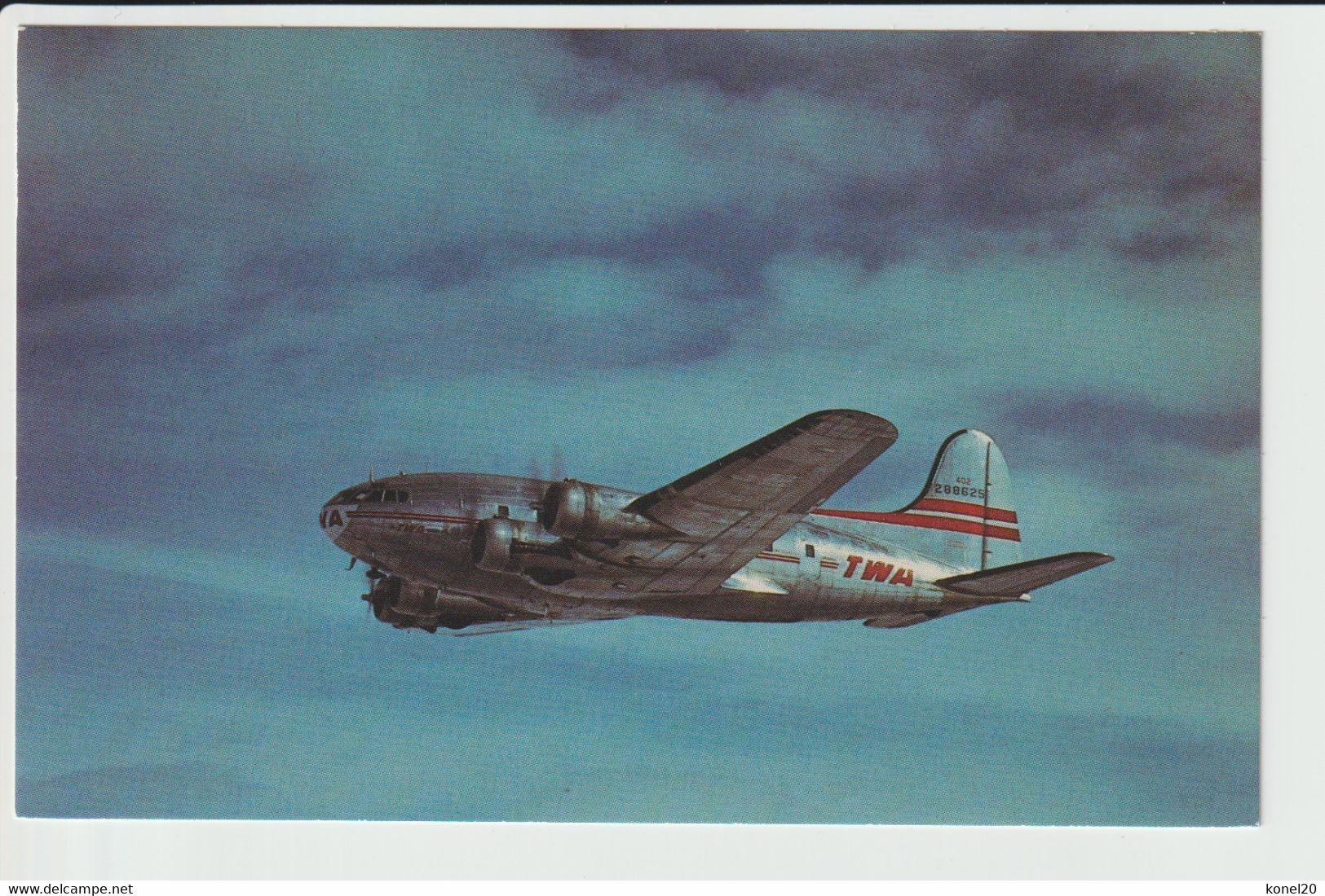 Rppc TWA Trans World Airlines Boeing 307b Stratoliner Aircraft - 1919-1938: Entre Guerres