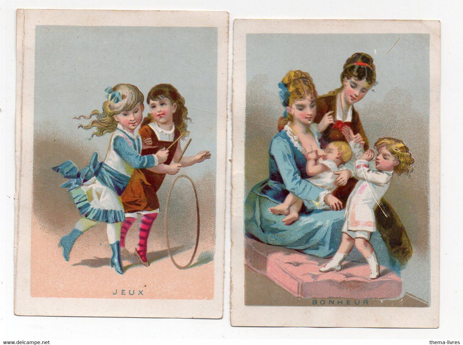 Calendrier-chromo 1878 (2 Images= Les Deux  Semestres)   (PPP33707) - Small : ...-1900