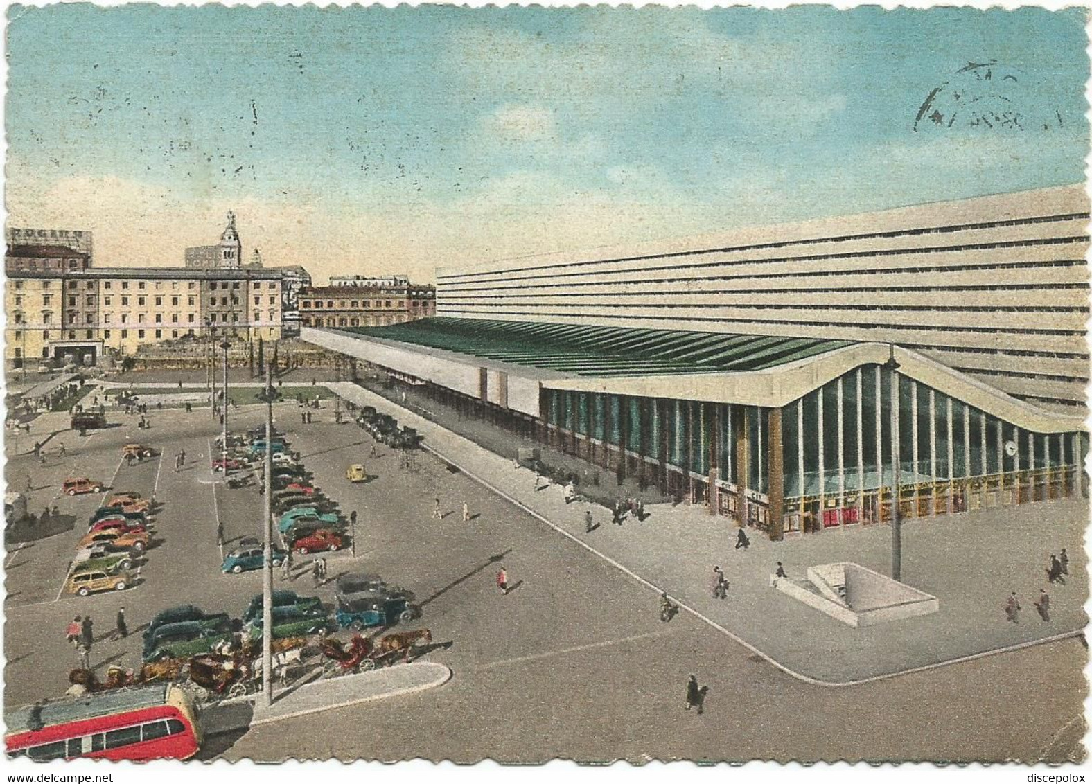 AA4718 Roma - Stazione Termini - Auto Cars Voitures / Viaggiata 1958 - Stazione Termini