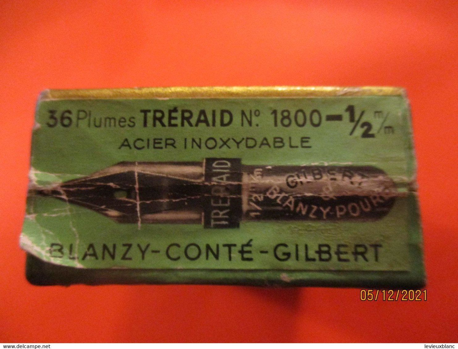 Boite De Plumes Métalliques "Tréraid"/ GILBERT & BLANZY-POURE/Tréraid-1-2 M-m/Vers 1930-50  CAH328 - Piume
