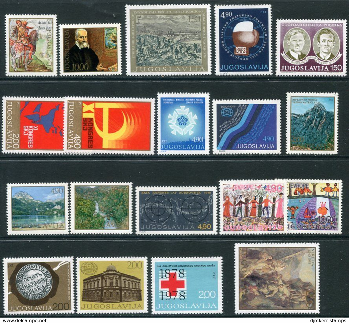 YUGOSLAVIA 1978 Fifteen Commemorative Issues MNH / **. - Unused Stamps