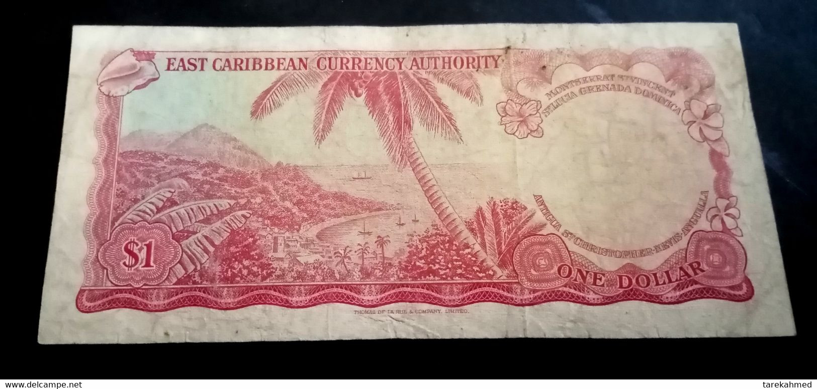 EAST CARIBBEAN 1965 , One Dollar , P13L , Island Of St. Lucia - 1965 ) - Caraïbes Orientales