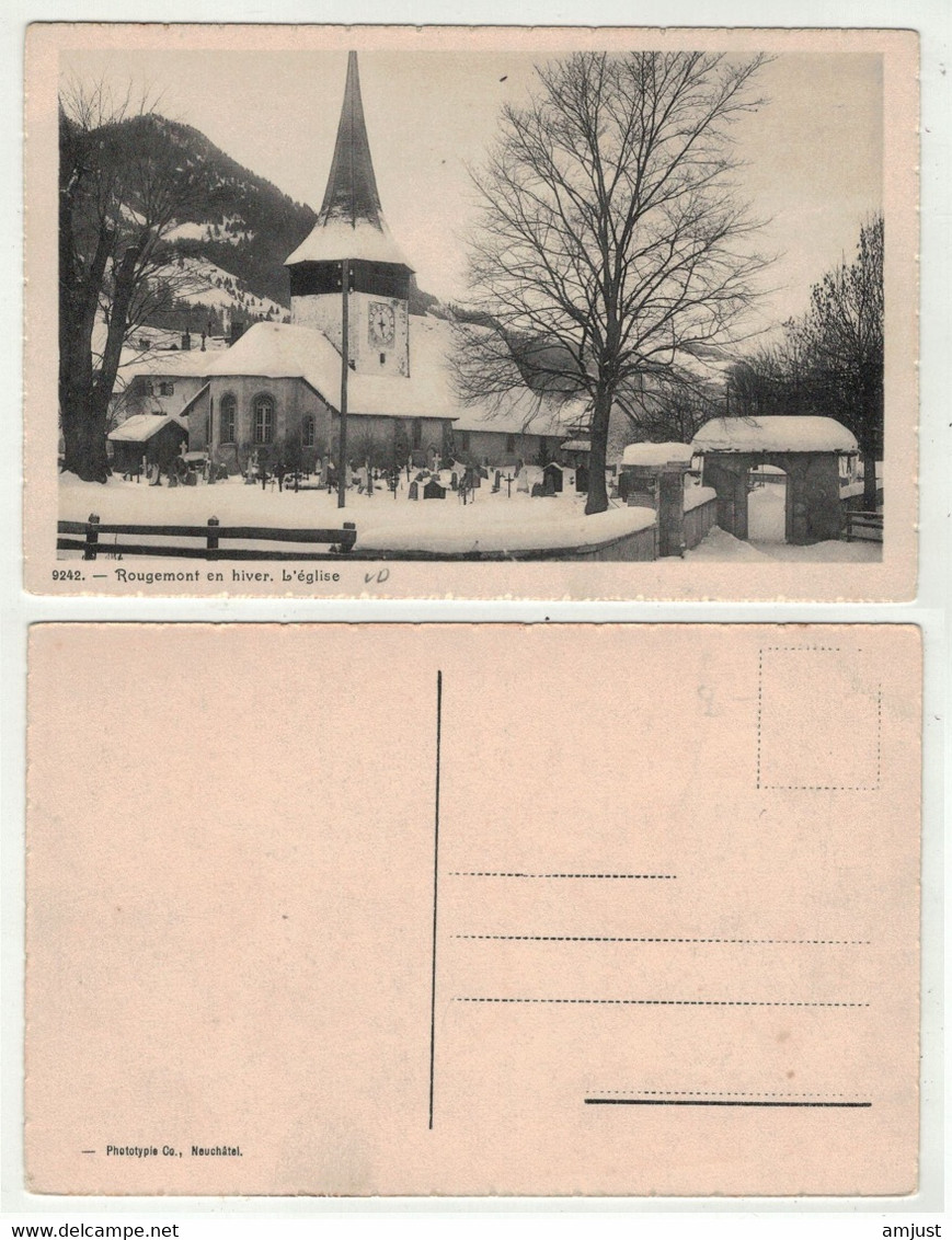 Suisse // Schweiz / Vaud // Rougemont En Hiver, L'église - Rougemont