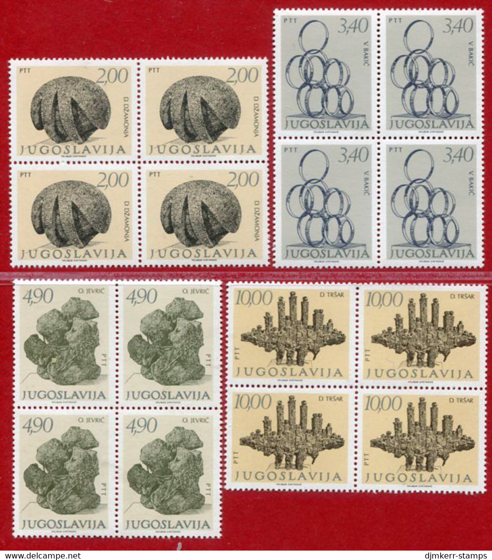 YUGOSLAVIA 1978 Sculptures. Blocks Of 4 MNH / **.  Michel 1750-53 - Unused Stamps