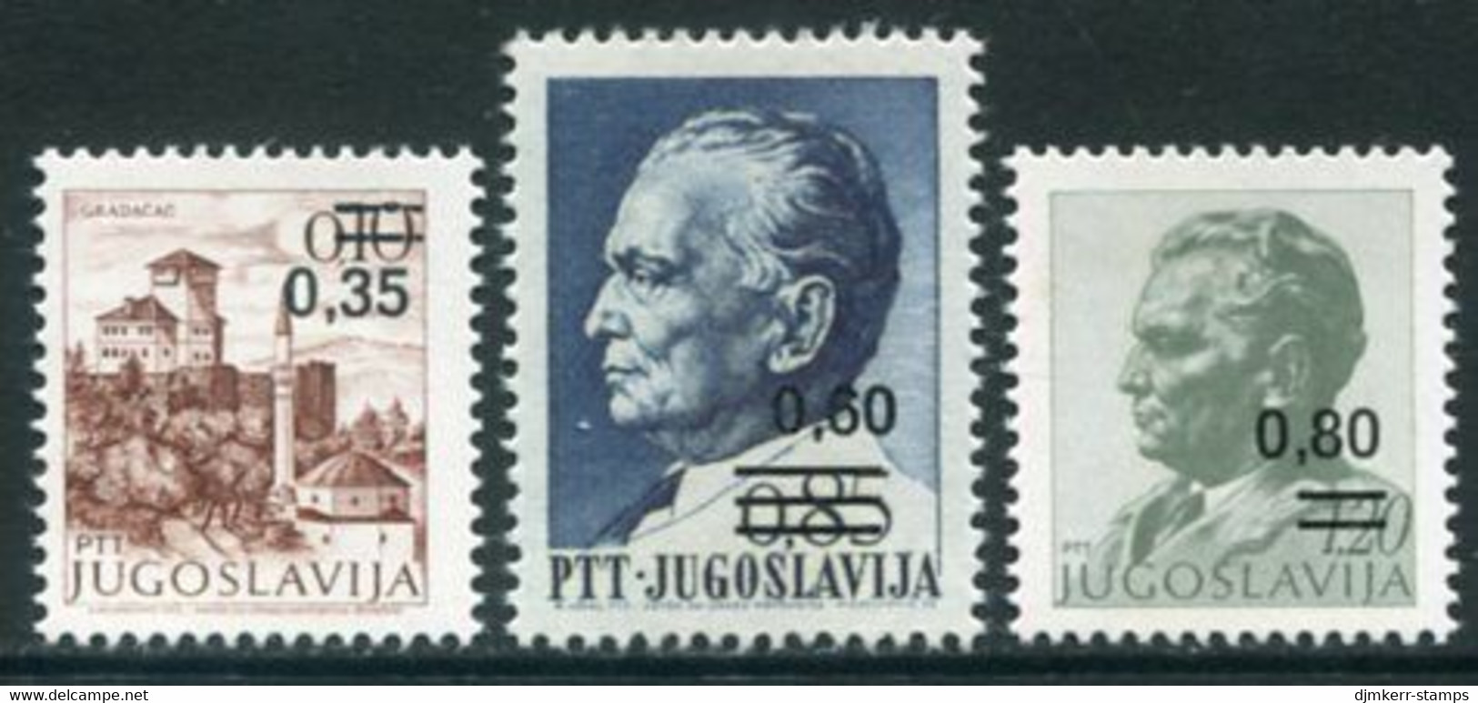 YUGOSLAVIA 1978 Surcharges MNH / **.  Michel 1755-57 - Nuevos