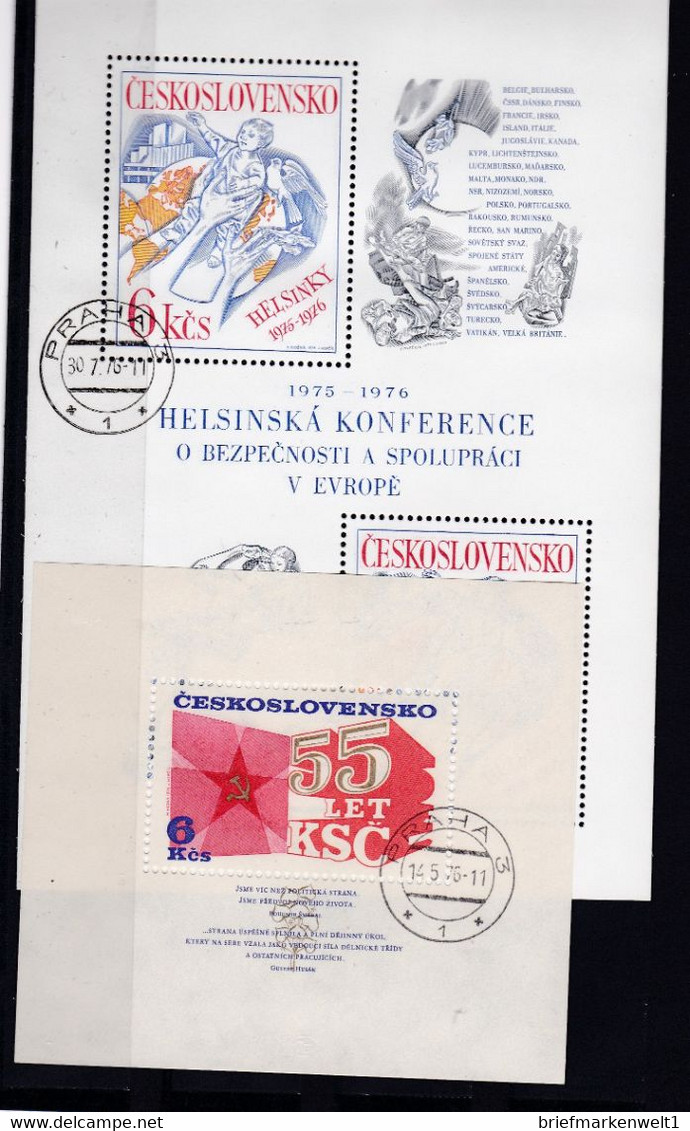 (Kg 7380) Tschechoslowakei, Kpl. Jahrgang 1976, Gest. - Volledig Jaar