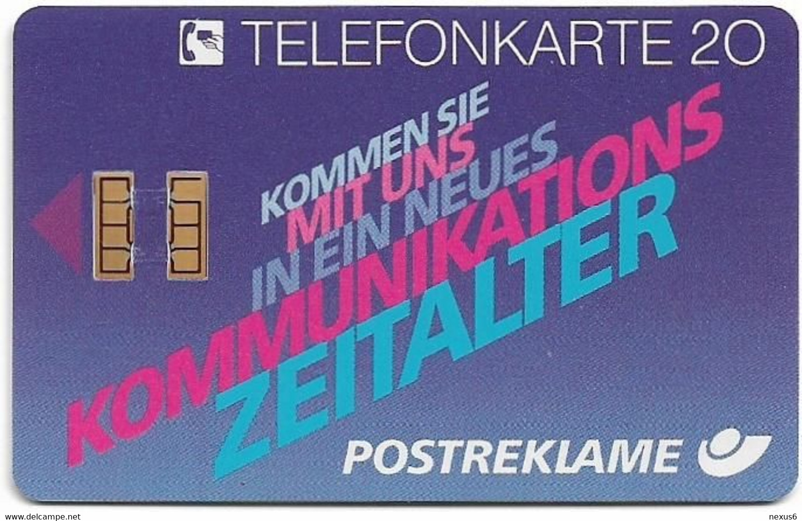 Germany - X 06G - Zeitalter 7 - Postreklame Mainz, 06.1990, 20U, 1.500ex, Used - X-Series : Publicitaires - D. Postreklame