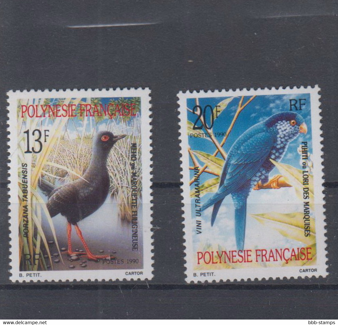 Französisch Polynesien Michel Cat.No. Mnh/** 559/560 Birds - Ungebraucht