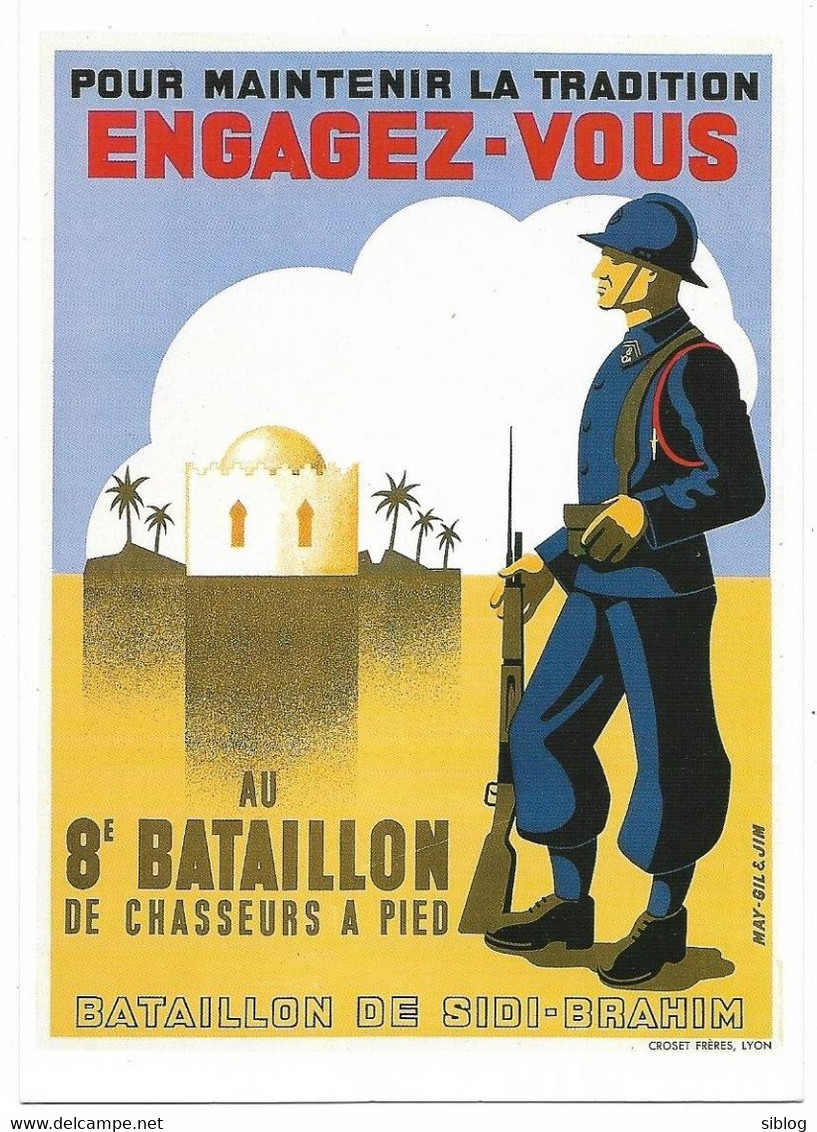 CPM/CPSM - 8è Bataillon De Chasseurs à Pied, Bataillon De Sidi-Brahim (L'Armée à Travers L'affiche) - Autres & Non Classés