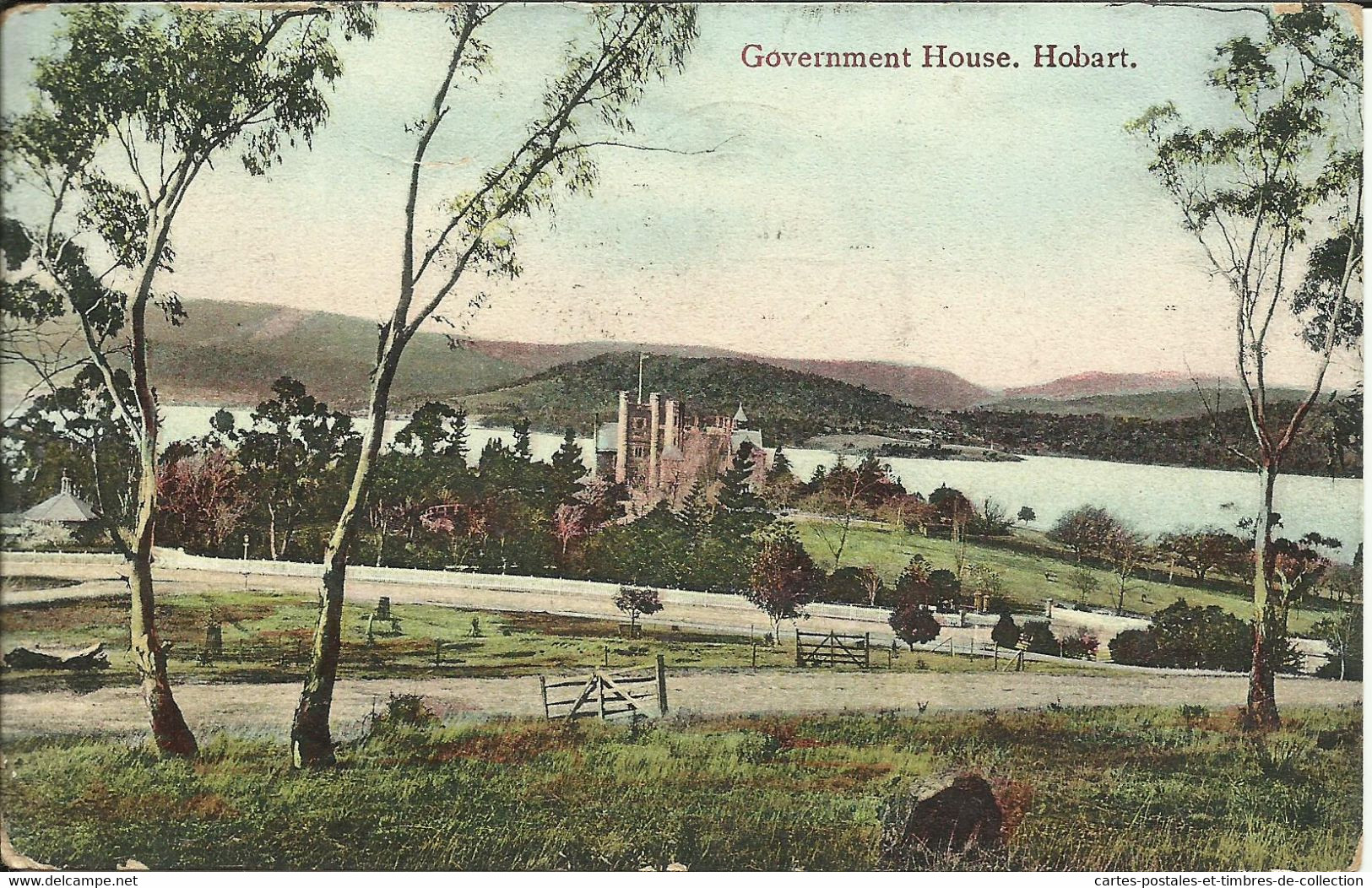 Government House , HOBART , 1909 , + Timbre De TASMANIA N° YT 73 - Hobart