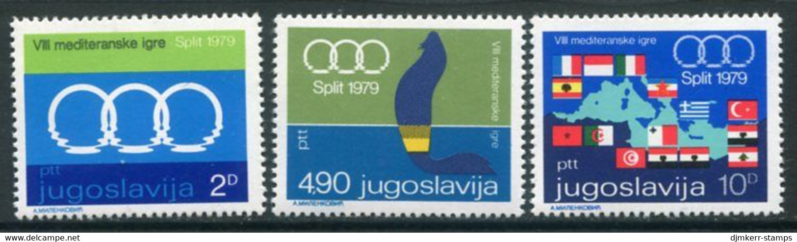 YUGOSLAVIA 1979 Mediterranean Games MNH / **.  Michel 1796-98 - Nuovi