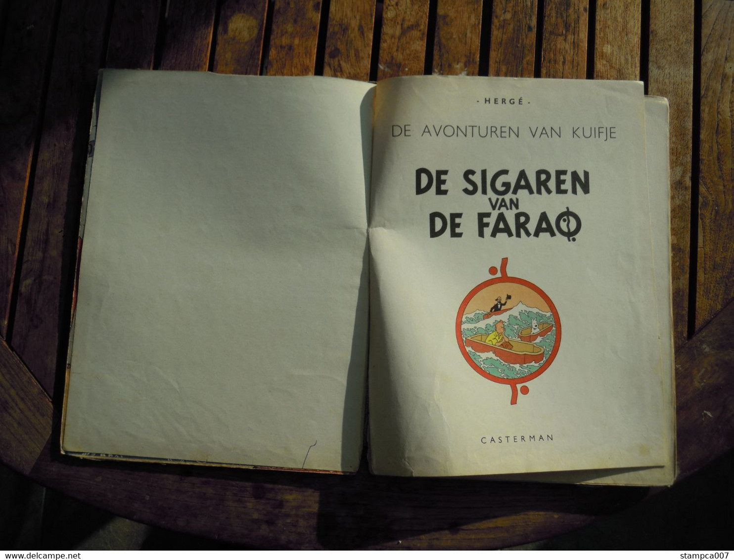 1955 EERSTE KLEURENDRUK : Strip BD Comic Cartoon Kuifje Tintin Hergé Sigaren Van De Farao - Kuifje