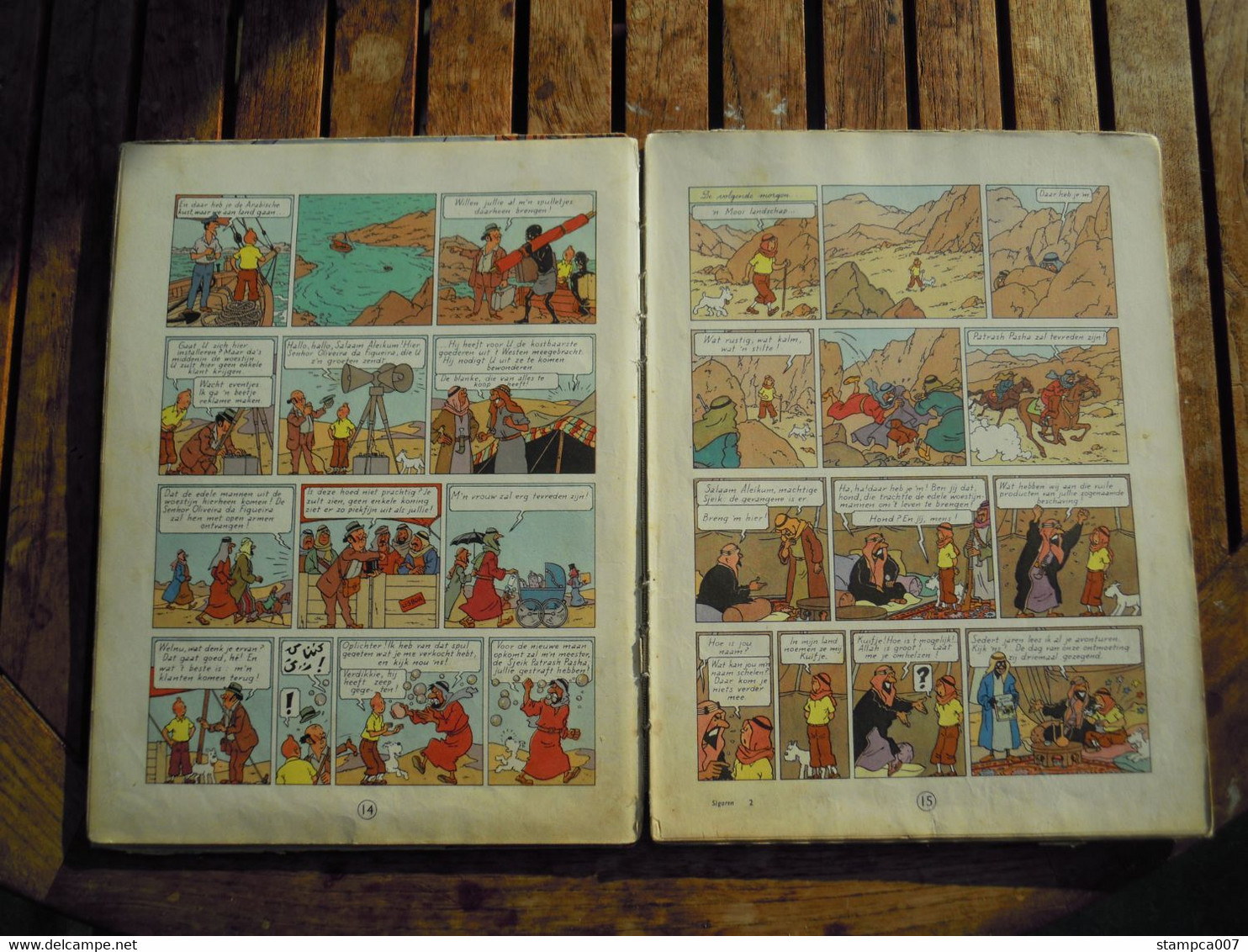 1955 EERSTE KLEURENDRUK : Strip BD Comic Cartoon Kuifje Tintin Hergé Sigaren van de Farao