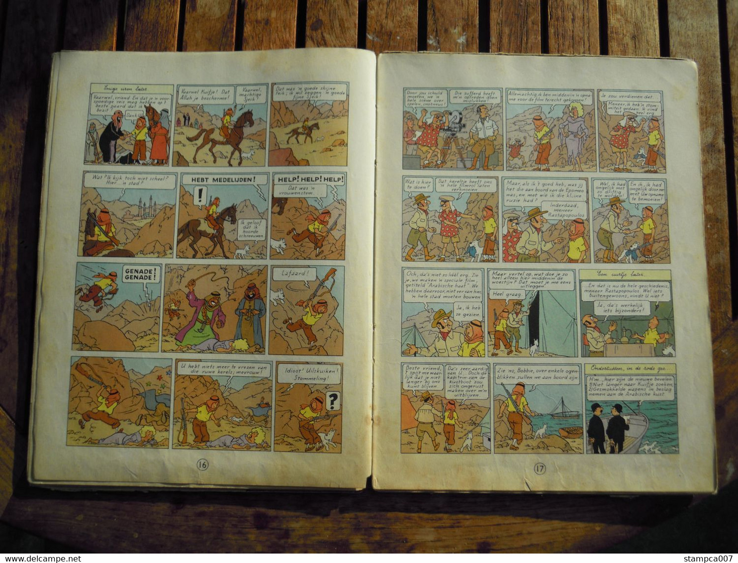 1955 EERSTE KLEURENDRUK : Strip BD Comic Cartoon Kuifje Tintin Hergé Sigaren van de Farao