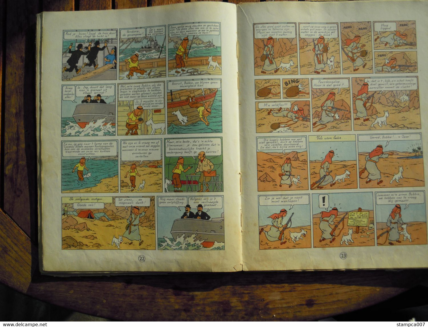 1955 EERSTE KLEURENDRUK : Strip BD Comic Cartoon Kuifje Tintin Hergé Sigaren van de Farao