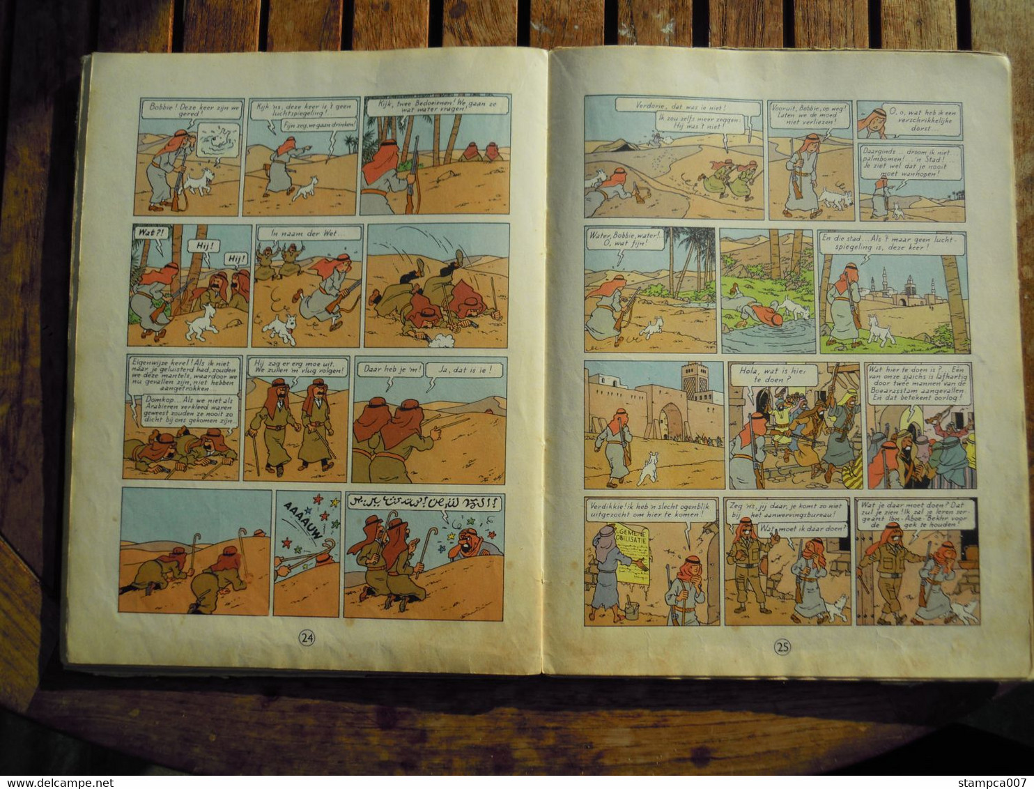 1955 EERSTE KLEURENDRUK : Strip BD Comic Cartoon Kuifje Tintin Hergé Sigaren van de Farao