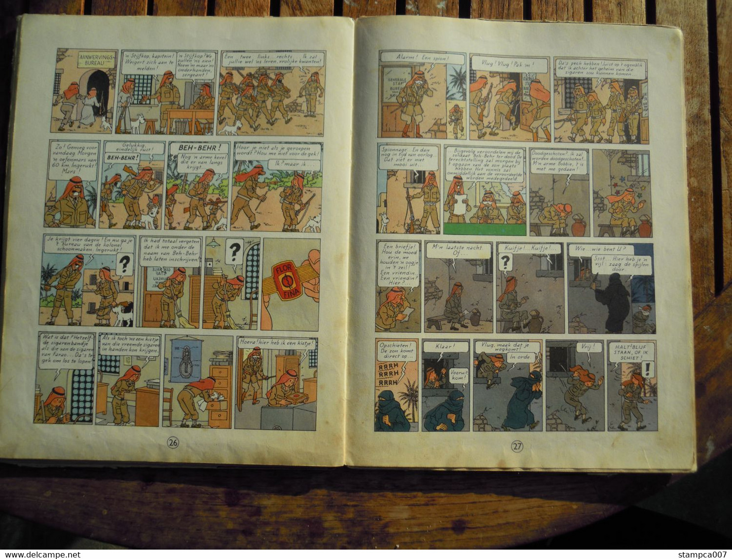 1955 EERSTE KLEURENDRUK : Strip BD Comic Cartoon Kuifje Tintin Hergé Sigaren van de Farao