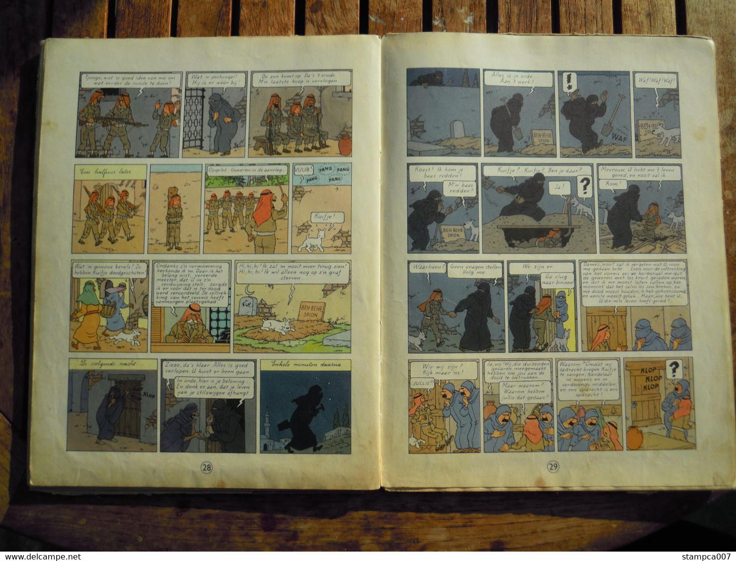 1955 EERSTE KLEURENDRUK : Strip BD Comic Cartoon Kuifje Tintin Hergé Sigaren van de Farao