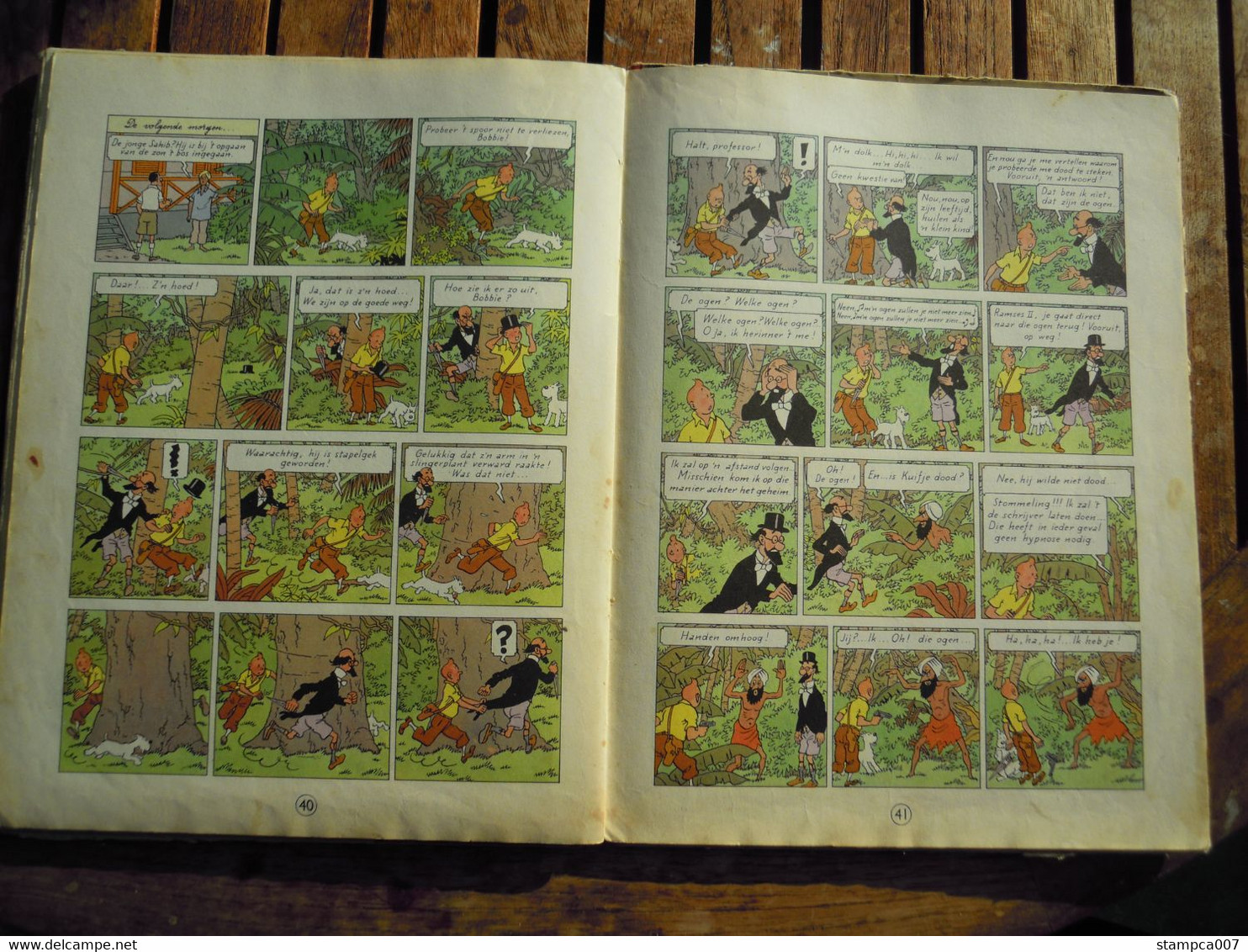 1955 EERSTE KLEURENDRUK : Strip BD Comic Cartoon Kuifje Tintin Hergé Sigaren van de Farao