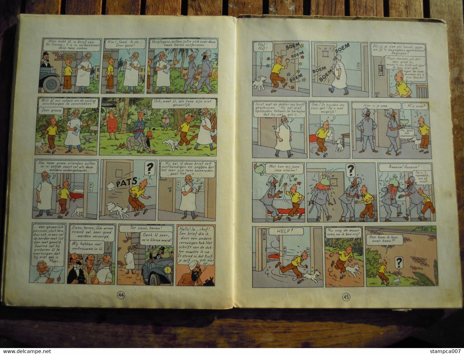 1955 EERSTE KLEURENDRUK : Strip BD Comic Cartoon Kuifje Tintin Hergé Sigaren van de Farao