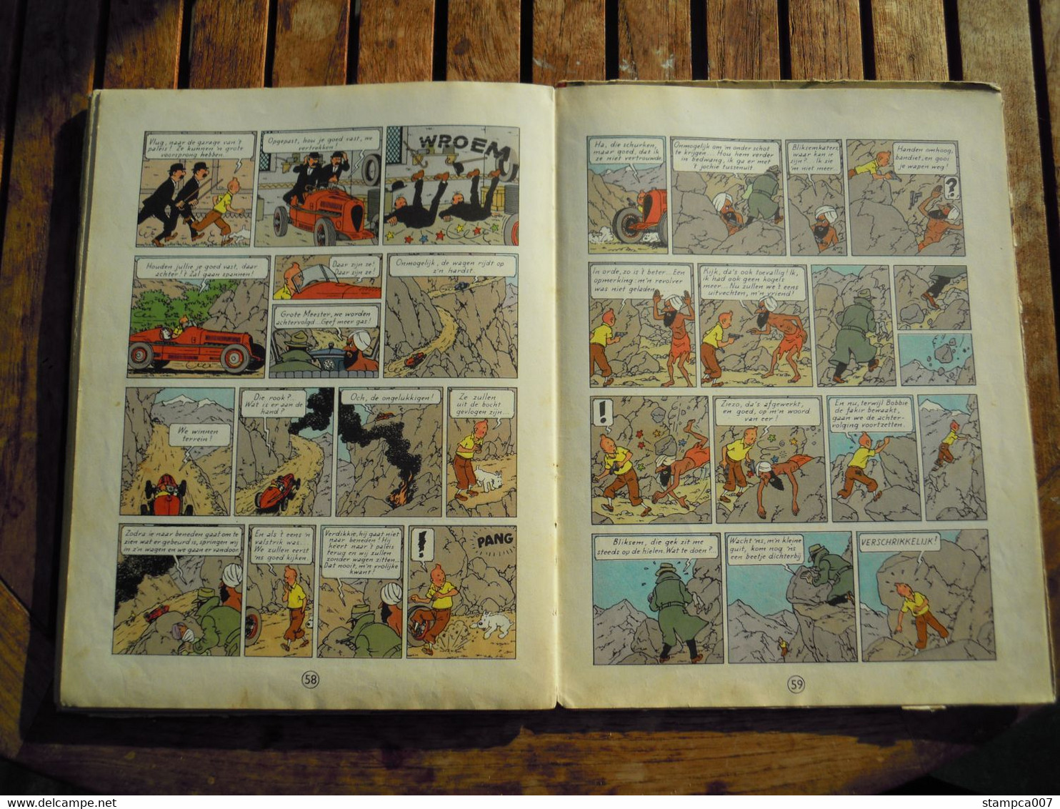 1955 EERSTE KLEURENDRUK : Strip BD Comic Cartoon Kuifje Tintin Hergé Sigaren van de Farao