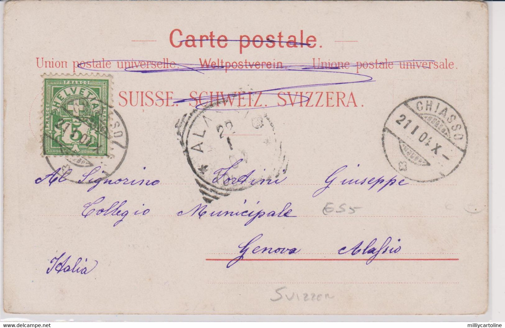 BALERNA SVIZZERA VEDUTA DEL PAESE 1904 BELLA ! - Basilea